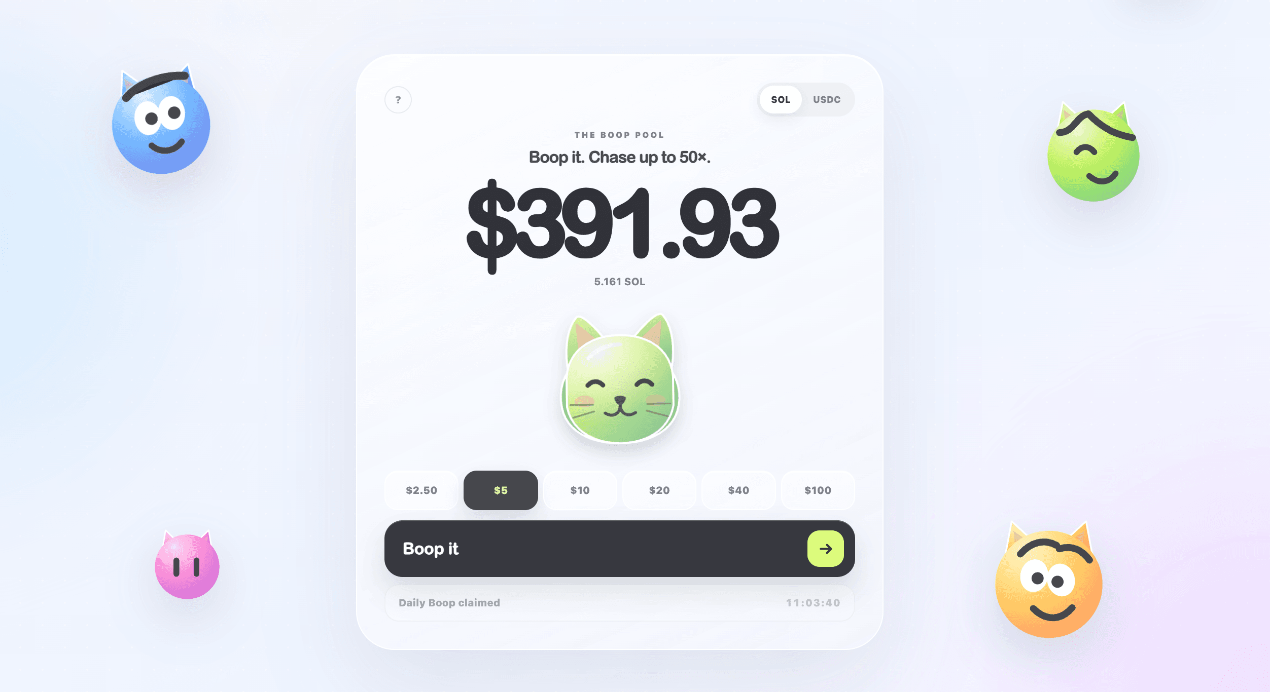 Boop the Cat website screenshot